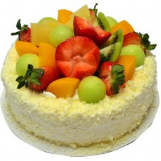 Delicious Mix Fruits Cream Cake